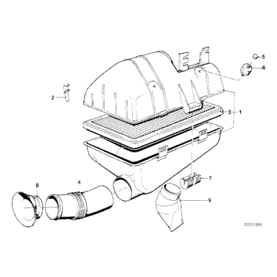 Filtr powietrza E30 E36 E34 - Oryginał BMW - 13721715881