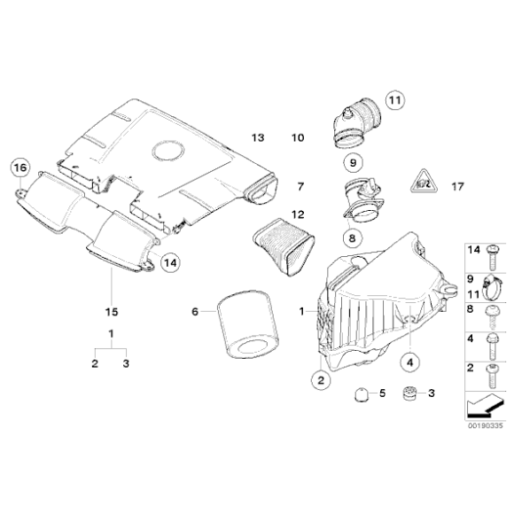 Filtr powietrza BMW E90 E91 E87 E81 X1- 13717532754