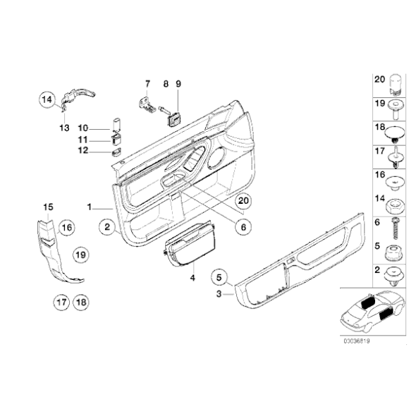 51418176418 Nakrętka BMW E38 E39 E46 E53 E60 E61 E65 E66 E83 E85 E86 E89 E90 E91 E92 E93 - 51418176418 - Części oryginalne BMW Łódź | Sklep internetowy BMW
