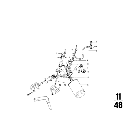 Filtr oleju BMW E30 E21 E28 E12 M10 - 11421258039