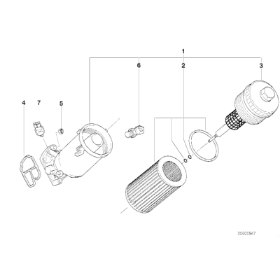Uszczelka podstawy filtra oleju BMW E34 E36 E39 E38 725tds 325tds 525tds 525td 325td M51 - 11422245842