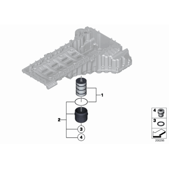 Filtr oleju BMW X5 X6 E70 F01 F06 F10 F12 F15 650i 550i 750i 760i - 11427583220