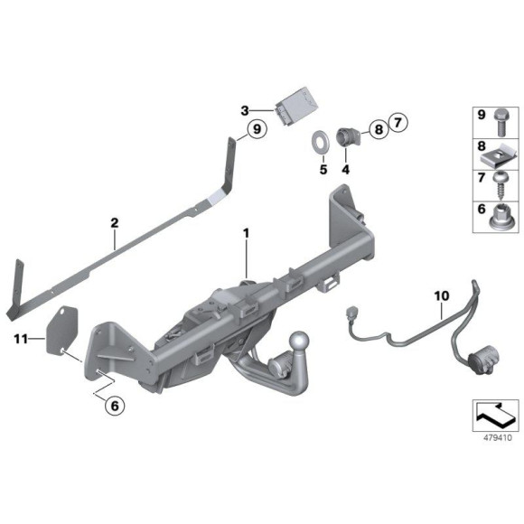 Blachowkręt samogwintujący BMW E32 E34 E36 E38 E46 E53 E60 E65 E81 E83 E87 E90 F01 F07 F10 F11 F15 F30 F36 MINI - 51419143799