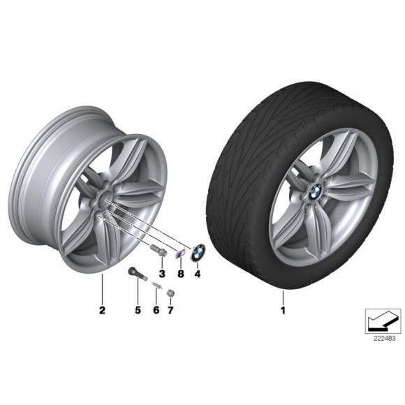 Felgi M Double Spoke 351 przód BMW serii 5 i 6 - 36117842652