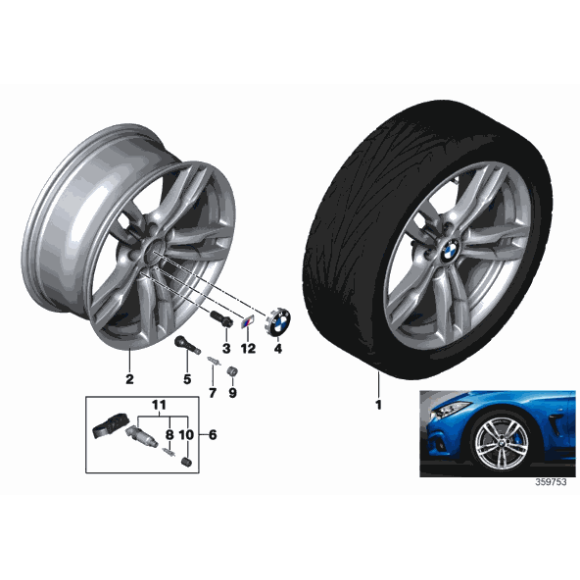 Felga aluminiowa Ferricgrey 18 BMW F30 F31 F32 F33 F34 F36 - 36117852491