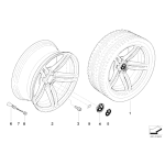 Felga aluminiowa 19" BMW E63 M6  - 36112283850