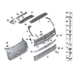 Blaszka zacisk wtykowy BMW E30 E31 E32 E34 E36 E39 E46 E60 E61 E70 X5 E71 X6 E83 X3 F07 F15 F16 F25 F26 F31 F36 MINI G32  - 5143