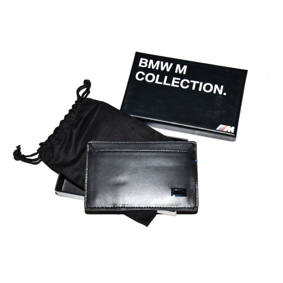 Etui na karty BMW M czarne skóra - 80212454763