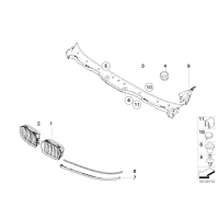 Atrapa nerka lewa BMW E39 535i 540i M5 po 2000r. - 51132497261