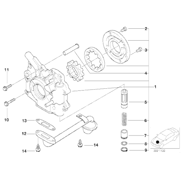 11141247393 Zawór sterujący pompy oleju BMW E30 E34 E36 E39 E46 Z3 M40 M42 M44 - 11141247393 - Części oryginalne BMW Łódź | Sklep internetowy BMW