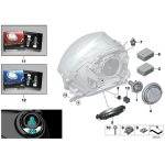 Element wyrównawczy reflektora MINI F54 F55 F56 F57 F60 Cooper G29 - 07149310339