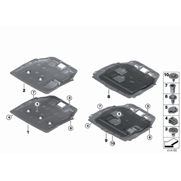 Ekran osłona komory silnika BMW F39 2 F45 F46 F48 X1  - 51757343142