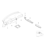 Spinka listwy wewnętrznej BMW E46 E65 E66 X3 E83N - 51458266814