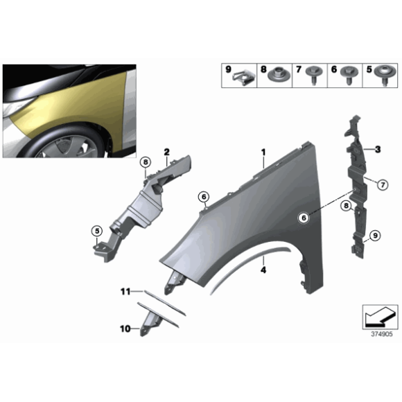 51647368158 Dźwigar podporowy ścianki bocznej przód prawy BMW I01 I01N i3 i3s 60Ah 94Ah 120Ah - 51647368158 - Części oryginalne BMW Łódź | Sklep internetowy BMW