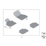 Dywaniki welurowe komplet ANTHRAZIT BMW F48 X1 - 51477410382