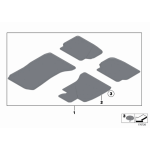 Dywaniki welurowe komplet ANTHRAZIT BMW F01N 730 740 750 - 51477337683