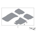 Dywaniki welurowe komplet ANTHRAZIT BMW F01N 730 740 750 - 51477337683
