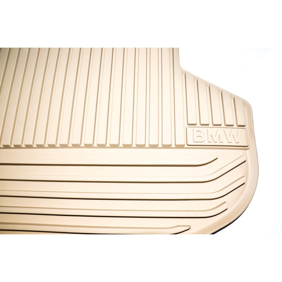 Dywaniki gumowe beżowe tył BMW F10 F10N F11 F11N 518 520 523 525 528 530 535 550 - 51472346787