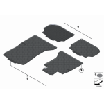 Dywaniki gumowe beżowe tył BMW F10 F10N F11 F11N 518 520 523 525 528 530 535 550 - 51472346787