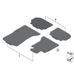 Dywaniki gumowe beżowe tył BMW F10 F10N F11 F11N 518 520 523 525 528 530 535 550 - 51472346787