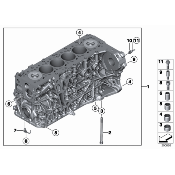 Dysza wtrysku oleju BMW E70 E71 F01 F02 F10 F11 F15 F16 X5 X6 - 11428514341