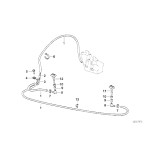 Dysza spryskiwacza lewa BMW E38 725tds 728i 730i 730d 735i 740i 740d 750i - 61678370559