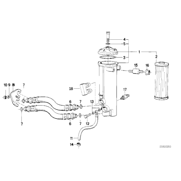 Filtr oleju BMW E32 750i M70 - 11421731635