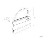 Drzwi przód prawe BMW E12 518 520 525 528 535 - 41511874970