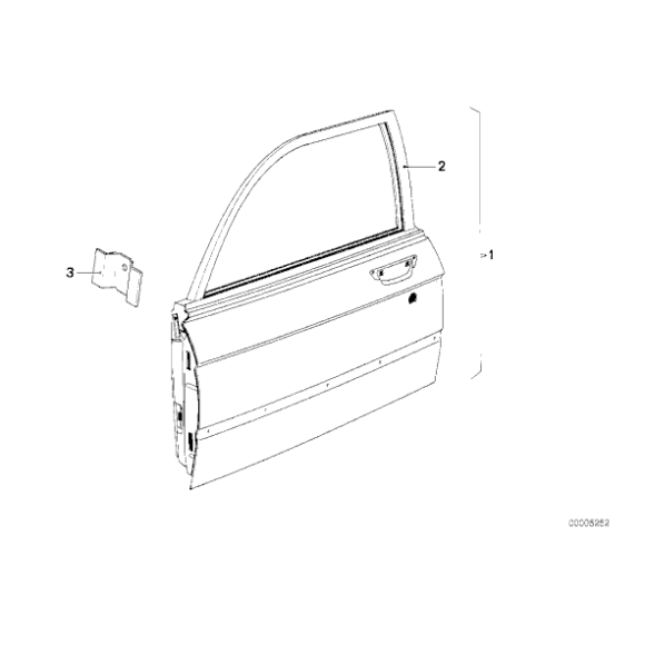 Drzwi przód prawe BMW E12 518 520 525 528 535 - 41511874970