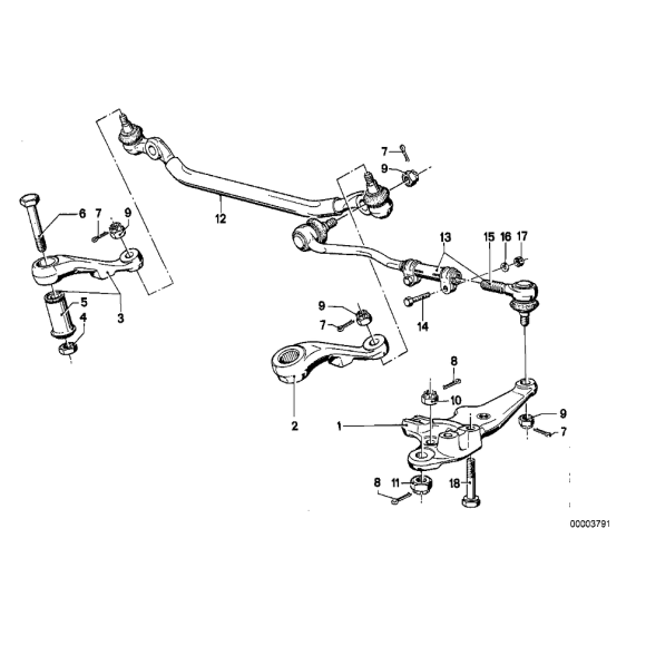 Drążek kierowniczy przód BMW E23 728 730 733 735 745 - 32211117212