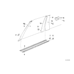 Listwa progu lewa czarna BMW E30 Coupe 316 318 320 323 325 M3 - 51471906723