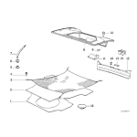 Nakrętka podpora wykładziny bagażnika BMW E30 E32 E34 E36 E60 730 740 735 750 316 318 320 323 325 520 525 530 540 550  - 5147193