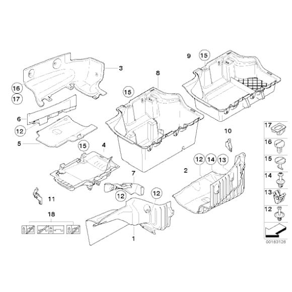 51471945266 Przycisk klamra obudowy bagażnika tył BMW E30 E32 E36 E60 E93 - 51471945266 - Części oryginalne BMW Łódź | Sklep internetowy BMW