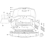 Obudowa bagażnika pasa tylnego SCHIEFER  BMW E31 840i 840Ci 850Ci 850CSi - 51471970277