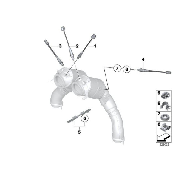 Sonda lambda BMW F07 F10N F11N F06 F12 F13 F01 F02 F16 550i 550iX 750i 50iX - 11787614322