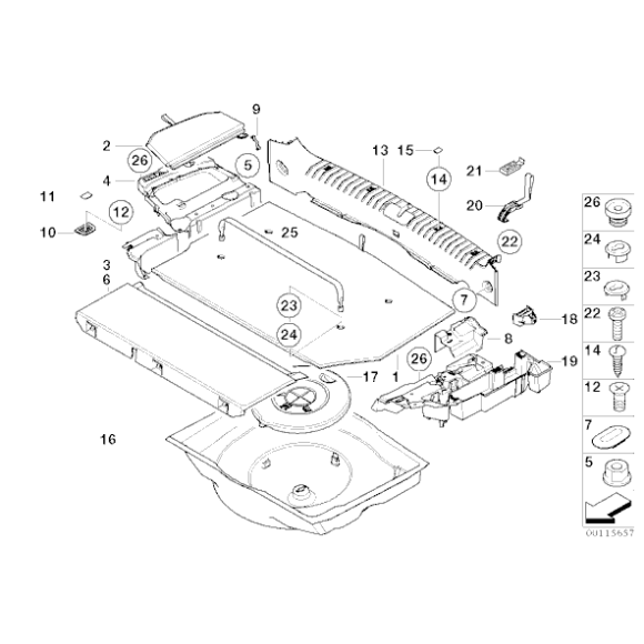 51477008051 Taśma uchwyt podłogi bagaznika BMW E46 kombi Touring 316 318 320 325 330 - 51477008051 - Części oryginalne BMW Łódź | Sklep internetowy BMW