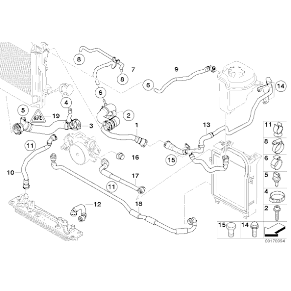 Czujnik temperatury wody BMW E46 E38 E39 E60 E65 E87 F10 E90 - 13621433077