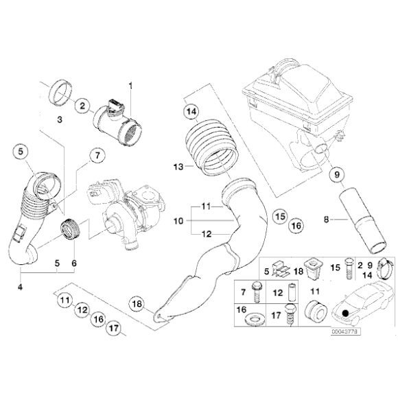 Przepływomierz BMW E36 compact E46 316i 318i E38 740d M67 - 13621433565