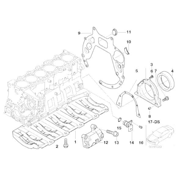 Czujnik impulsów wału korbowego BMW E39 E38 E46 X5 330d 730d 525d 530d M57 - 13622247926