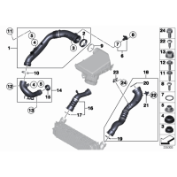 Przepływomierz BMW E70 E71 E84 E88 E90 E91 F01 F07 F10 F11 F12 F13 F15 F25 F26 - 13627593624