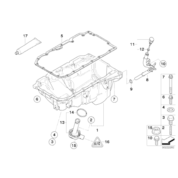 Czujnik poziomu oleju BMW E60 E61 E70 X5 E71 X6 E83 X3 E90N F01 F07 F10 F11 F12 F15 F16 F25 F26 X3 X4 - 12617607909