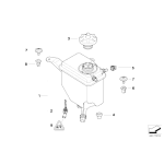 Zbiornik wyrównawczy płynu chłodzącego BMW E60 E61 E63 E64 520i 525i 523i 530i 540i 550i 545i 630i 645i 650i - 17137542986
