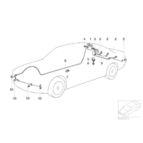 Czujnik PDC BMW E39 E60 E61 E53 X5 E83 X3 E65  - 66206989069
