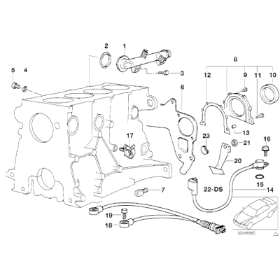 Czujnik impulsów wału korbowego BMW E36 318is M44 - 12141247622