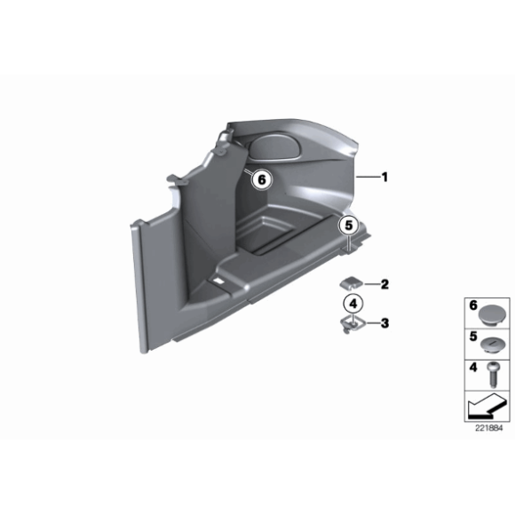 Osłona ucha mocującego BMW E60 E63 E64 MINI R55 R55N - 51477068931