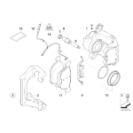 Czujnik klocków hamulcowych przód lewy BMW X5 E70 X6 E71 - 34356789501