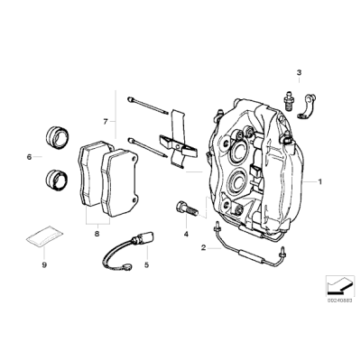 Czujnik klocków przód E38 - Oryginał BMW - 34351182064