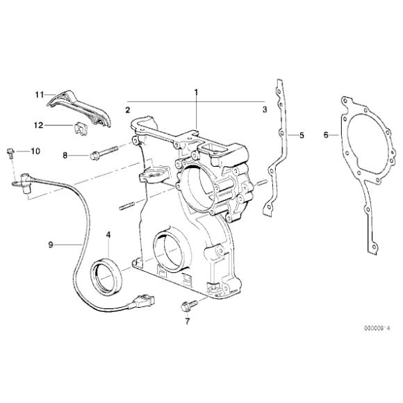 Czujnik impulsów wału korbowego BMW E36 E39 E38 320 323 328 528 523 520 - 12141703277
