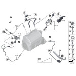 Czujnik ciśnienia spalin BMW E70 E71 X5 X6 F01 F10 F11 F15 F16 G05 G06 G07 G11 G30 M50dX 750dX M550dX - 13628573974
