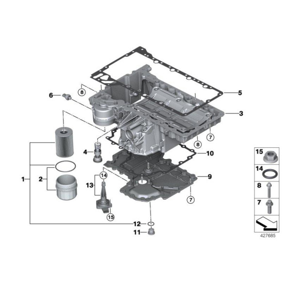 Czujnik ciśnienia oleju BMW E36 E38 E39 E43 E53 X5 E60 E63 E65 E70 E71 E81 E83 E87 E88 E90 E91 E92 F01 F07 F10 F15 F20 F25 F30 M